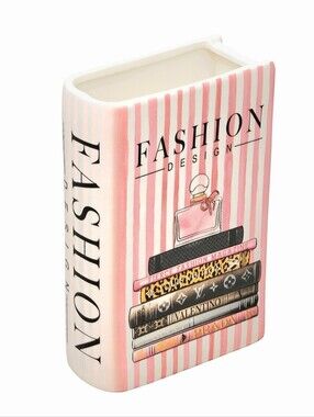 At Home Versace Fashion Bookstack Ceramic Book Decor/Vase